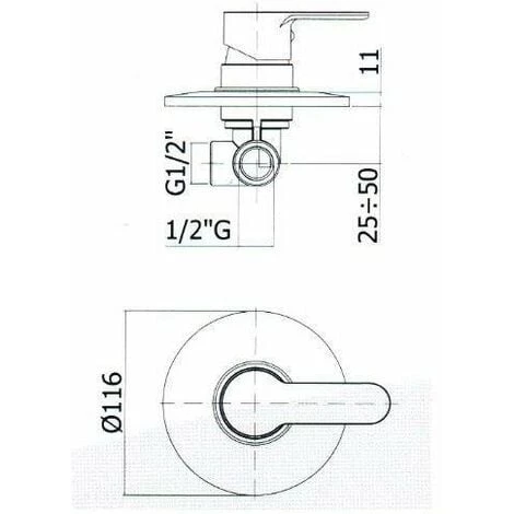 Mitigeur De Douche à Encastrer En Laiton Chromé Paffoni BLU010CR | Chromé - 1 Sortie - Chromé 4 Mitigeur De Douche à Encastrer En Laiton Chromé Paffoni BLU010CR | Chromé - 1 Sortie - Chromé – Image 2