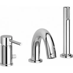 Mitigeur Baignoire Sur Gorge Avec Douchette Paffoni Birillo BI040LCR | Chromé - Avec Bec Verseur - Chromé