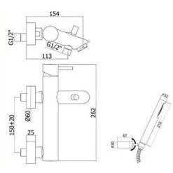 Paffoni Light - Set Mitigeur Bain/ Douche Noir Mat (LIG023NO) -PAFFONI Soldes 12679900 2
