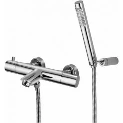 Mitigeur Bain / Douche Thermostatique Paffoni Light LIQ023CR | Chromé - Avec Set De Douche - Chromé