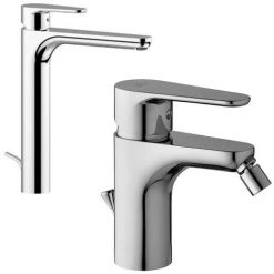 Ensemble De Mitigeurs Paffoni Green Haut Lavabo Et Bidet