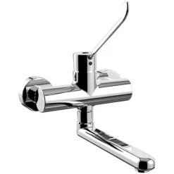 PAFFONI Mitigeur évier Mural Avec Bec Plat Et Manette Clinique CANDY