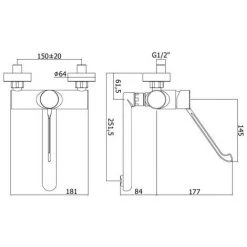 PAFFONI Mitigeur évier Mural Avec Bec Plat Et Manette Clinique CANDY -PAFFONI Soldes 18063056 2