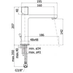 Mitigeur Lavabo Moyen Sans Vidage Paffoni Elle Avec Levier Cubo -PAFFONI Soldes 18063066 2