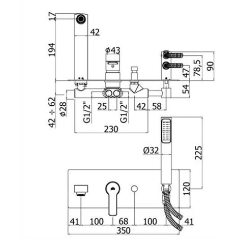 Mitigeur à Encastrer Pour Baignoire Paffoni Red Avec Inverseur Art. RED001CR 4 Mitigeur à Encastrer Pour Baignoire Paffoni Red Avec Inverseur Art. RED001CR – Image 2