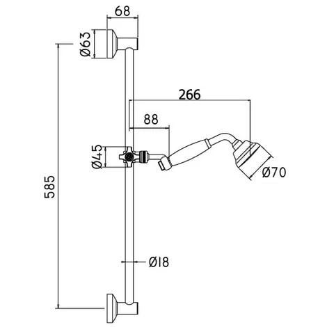 Barre Coulissante Paffoni Belinda Avec Douche Rétro Et Tige En Métal 4 Barre Coulissante Paffoni Belinda Avec Douche Rétro Et Tige En Métal – Image 2