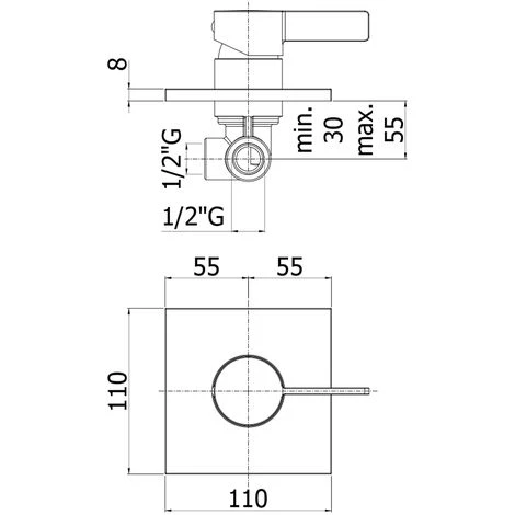 Mitigeur De Douche à Encastrer 1 Sortie Paffoni Rock Sans Inverseur 4 Mitigeur De Douche à Encastrer 1 Sortie Paffoni Rock Sans Inverseur – Image 2