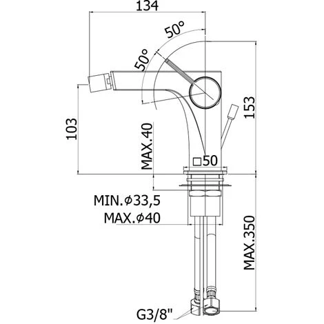 Mitigeur Bidet Paffoni Rock Sans Vidage Complet Avec Joint Et Aérateur M24x1 4 Mitigeur Bidet Paffoni Rock Sans Vidage Complet Avec Joint Et Aérateur M24x1 – Image 2