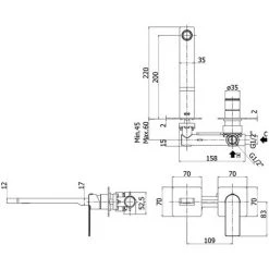 Mitigeur De Lavabo à Encastrer Paffoni Tango Avec Plaques 70x70 Mm, Bec Et Aérateur 5 Mitigeur De Lavabo à Encastrer Paffoni Tango Avec Plaques 70x70 Mm, Bec Et Aérateur -PAFFONI Soldes 18063400 2