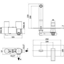 Mitigeur De Lavabo à Encastrer Paffoni Elle Avec Bec Et Plaques En Acier 5 Mitigeur De Lavabo à Encastrer Paffoni Elle Avec Bec Et Plaques En Acier -PAFFONI Soldes 18063453 2