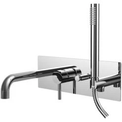 Mitigeur Bain-douche à Encastrer 2 Sorties Paffoni Light Avec Plaque 350x120 Mm