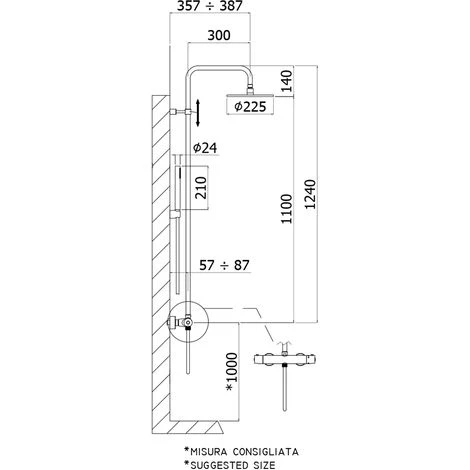 PAFFONI Colonne De Douche Birillo Fix Avec Mitigeur Thermostatique LIQ169CR Avec Inverseur 4 PAFFONI Colonne De Douche Birillo Fix Avec Mitigeur Thermostatique LIQ169CR Avec Inverseur – Image 2