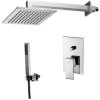 PAFFONI Composition De Douche ELLE Avec Pomme De Douche Carrée, Mitigeur Avec Inverseur Et Set Duplex -PAFFONI Soldes 18081381 1