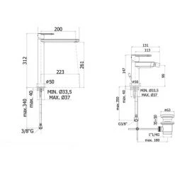 Mitigeur Lavabo Haut Paffoni Candy + Bidet Avec Vidage -PAFFONI Soldes 18108460 2