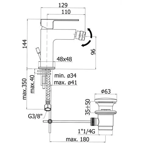 Ensemble De Mitigeurs Paffoni Elle Pour Lavabo, Bidet Et Baignoire En Laiton Chromé 4 Ensemble De Mitigeurs Paffoni Elle Pour Lavabo, Bidet Et Baignoire En Laiton Chromé – Image 2