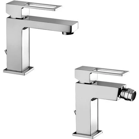 Paffoni Effe Ensemble Mitigeurs Lavabo Et Bidet Carré 3 Paffoni Effe Ensemble Mitigeurs Lavabo Et Bidet Carré