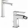Ensemble De Mitigeurs Hauts Pour Lavabo Et Bidet Design Carré Paffoni -PAFFONI Soldes 18153434 1