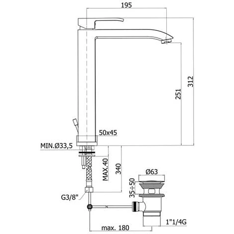 Ensemble De Mitigeurs De Salle De Bain Paffoni Level Haut Lavabo + Bidet 4 Ensemble De Mitigeurs De Salle De Bain Paffoni Level Haut Lavabo + Bidet – Image 2