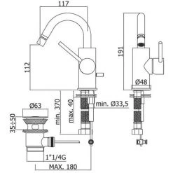 Mitigeur Bidet Avec Bec Orientable Paffoni Light Avec Bonde -PAFFONI Soldes 18153453 3