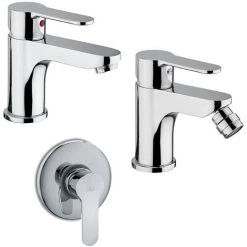 Ensemble De Mitigeurs Paffoni Blu Lavabo, Bidet Et Douche