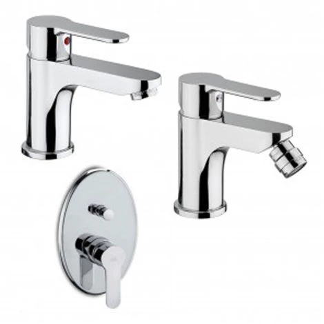 Ensemble De Mitigeurs Lavabo, Bidet Et Douche Avec Inverseur Paffoni Blue 3 Ensemble De Mitigeurs Lavabo, Bidet Et Douche Avec Inverseur Paffoni Blue