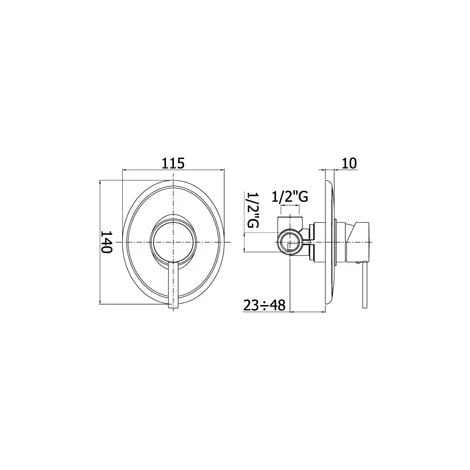 Mitigeur De Douche Paffoni Berry Avec Bonde 5 Mitigeur De Douche Paffoni Berry Avec Bonde – Image 3