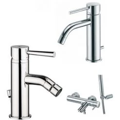 Paffoni Light Mitigeur Lavabo Avec Bonde, Bidet Avec Bonde Et Baignoire