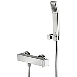 Paffoni Effe Mitigeur De Douche En Laiton Chromé Poli Complet Avec Set De Douche