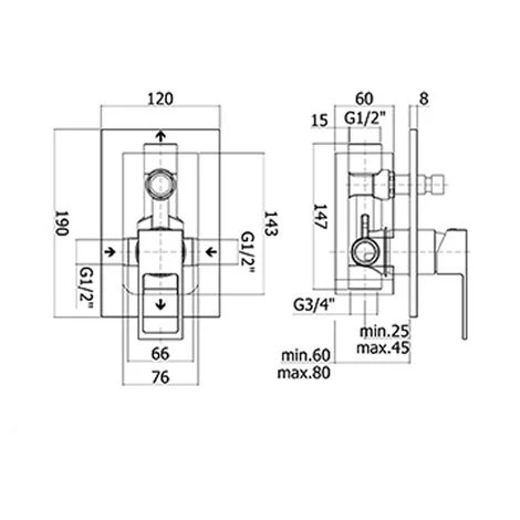 Paffoni Mod. Mitigeur De Douche à Encastrer Effe Avec Inverseur Art. EF015CR 5 Paffoni Mod. Mitigeur De Douche à Encastrer Effe Avec Inverseur Art. EF015CR – Image 3