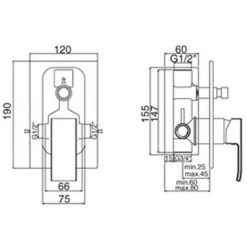 Paffoni Mod. Mitigeur De Douche à Encastrer Level Avec Inverseur 7 Paffoni Mod. Mitigeur De Douche à Encastrer Level Avec Inverseur -PAFFONI Soldes 18525578 3
