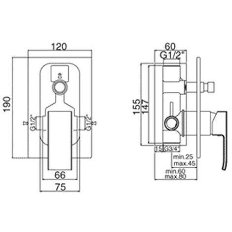Paffoni Mod. Mitigeur De Douche à Encastrer Level Avec Inverseur 5 Paffoni Mod. Mitigeur De Douche à Encastrer Level Avec Inverseur – Image 3