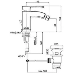 Mitigeur De Bidet Paffoni Level Fourni Avec Bonde -PAFFONI Soldes 18525593 3