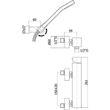 Paffoni Mod. Mitigeur De Douche LEVEL Sans Set De Douche 5 Paffoni Mod. Mitigeur De Douche LEVEL Sans Set De Douche – Image 3