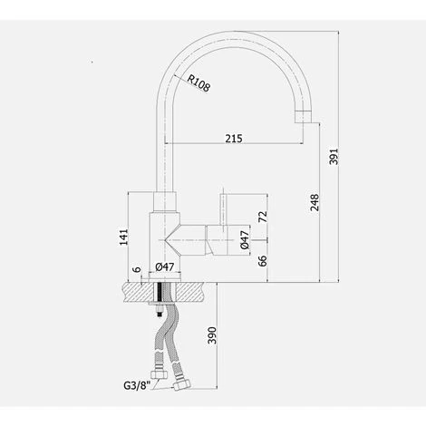 Paffoni Steel Mitigeur D'évier Latéral En Acier Inoxydable Satiné 5 Paffoni Steel Mitigeur D'évier Latéral En Acier Inoxydable Satiné – Image 3