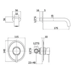Mitigeur De Lavabo à Encastrer Paffoni Berry Avec Bec De 175 Mm -PAFFONI Soldes 18525744 3