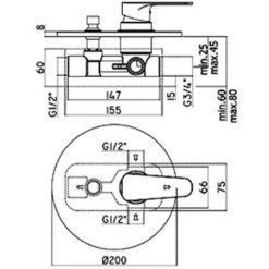 Mitigeur De Douche à Encastrer Avec Inverseur Paffoni Sly Laiton Chromé -PAFFONI Soldes 18525833 2