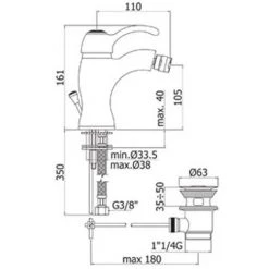 Mitigeur De Bidet Paffoni Flavia Complet Avec Vidange -PAFFONI Soldes 18525930 3