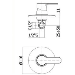 Mitigeur De Douche à Encastrer Paffoni Blu Avec Inverseur -PAFFONI Soldes 18526025 3
