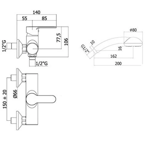 Mitigeur Bain Avec Set De Douche Paffoni Blu En Laiton Chromé 6 Mitigeur Bain Avec Set De Douche Paffoni Blu En Laiton Chromé – Image 4