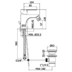 Mitigeur De Bidet Paffoni Blu En Laiton Chromé Poli Avec Bonde 9 Mitigeur De Bidet Paffoni Blu En Laiton Chromé Poli Avec Bonde -PAFFONI Soldes 18526056 4