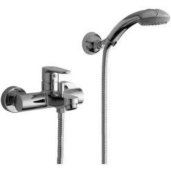 Mitigeur Bain Avec Set De Douche Paffoni Green En Laiton Chromé