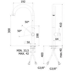 Mélangeur De Cuisine Paffoni Modèle Chef CH180CR -PAFFONI Soldes 18528021 4