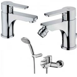 Set Paffoni Red Mitigeur Lavabo Avec Bonde + Bidet Avec Bonde + Baignoire