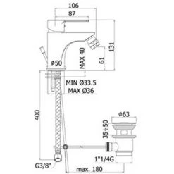 Set Paffoni Red Mitigeur Lavabo Avec Bonde + Bidet Avec Bonde + Baignoire -PAFFONI Soldes 19857957 3