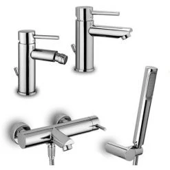 Paffoni Stick Mitigeur Lavabo Avec Bonde, Bidet Avec Bonde Et Baignoire