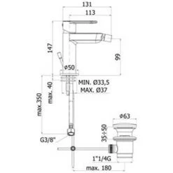 Mitigeur Lavabo Paffoni Candy Avec Bonde, Bidet Avec Bonde Et Douche Avec Inverseur -PAFFONI Soldes 19857971 2