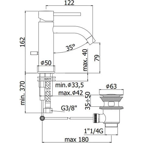 Mitigeur Lavabo Avec Bonde Paffoni Light En Laiton Chromé 4 Mitigeur Lavabo Avec Bonde Paffoni Light En Laiton Chromé – Image 2