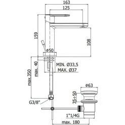 Mitigeur Lavabo Sans Vidage Paffoni Candy En Laiton Chromé Poli -PAFFONI Soldes 24925066 2