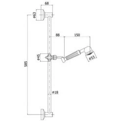 Paffoni Ricordi Set De Douche Vintage Avec Barre De Douche 60cm, Chrome (ZSAL010) -PAFFONI Soldes 34739443 4