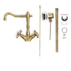 Paffoni Ricordi Mélangeur XL De Lavabo Avec Tirette Et Bonde, Design Vintage, Bronze (IR085BR) -PAFFONI Soldes 34955322 5